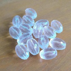 Azeitona 18x12 mm Facetada Cristal Acrílico 25g aprox. 12 unidades