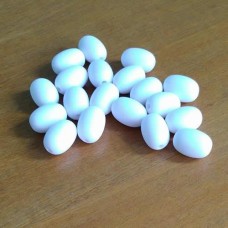 Acrílico 11X08 mm azeitona Branco fosco 25g aprox. 50 unidades