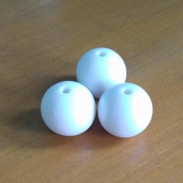 Bola 22 mm Acrílico Branco perolizado 5 unidades