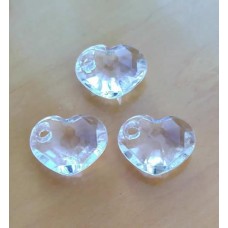 Coração Pingente 28x23 mm Acrílico Cristal 25 g