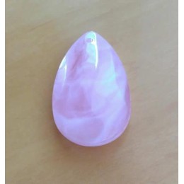 Gota pingente 47x27 mm Acrílico rosa 25 g