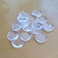 Pingente 18 mm Acrílico cristal 25 g aprox. 33 unidades