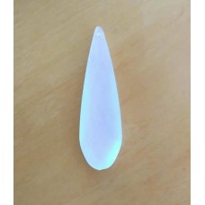 Pingente 60x17 mm gota Acrílico cristal fosco duas unidades