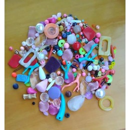 MIX Acrílico 250 g diversos tamanhos cores e formas
