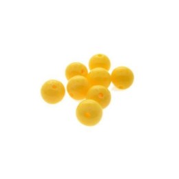 Bola 14 mm Acrílico Amarelo 25 g aprox. 20  unidades