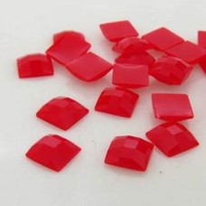 Chaton Quadrado Vermelho 10 mm 25  unidades