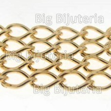 Corrente Ouro Flash Ferro 5x6 mm 1 metro