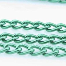 Corrente Alumínio Verde Bandeira 6x4 mm 1 metro
