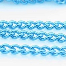 Corrente Alumínio Azul 6x4 mm 1 metro