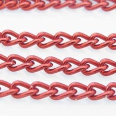 Corrente Alumínio Vermelho 6x4 mm 1 metro