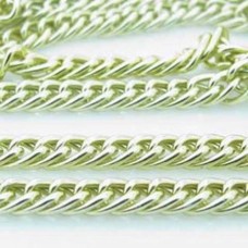 Corrente Alumínio Dupla Latonado 8x6 mm 1 metro