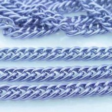 Corrente Alumínio Dupla Roxo 8x6 mm 1 metro