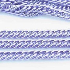 Corrente Alumínio Dupla Violeta Claro 8x6 mm 1 metro