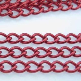 Corrente Alumínio Vermelho 5x7 mm 1 metro