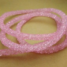 Cordão de Strass Rosa 6 mm 1 Metro