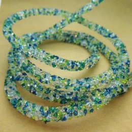 Cordão de Strass multi color 6 mm 1 Metro