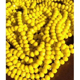 Cristal 10 mm Amarelo leitoso Flat 50 unidades