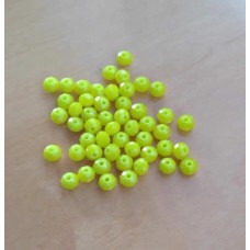 Cristal 04x03 mm Amarelo Leitoso Flat 50 unidades