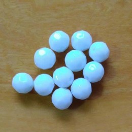 Bola 08 mm Cristal White Opal 10 unidades