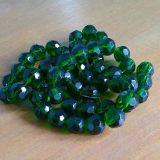 Bola 08 mm Cristal Verde 10 inidades