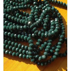 Cristal 08 mm verde musgo fio com 72 peças