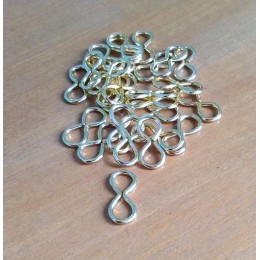 Entreio 18x09 mm oitinho dourado 5 g aprox. 25 unidades