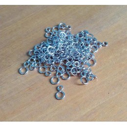 Entreio 07x04 mm oitinho níquel 5 g aprox. 60 unidades