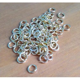 Argola 10 mm em alumínio dourada 10 g