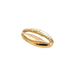 Entremeio Ouro Flash 23x13x03 mm Búzios 3  unidades