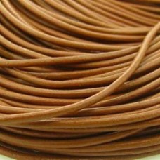 Fio de Couro Natural Caramelo 1.5 mm 1 metro