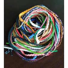 Fio Couro Ecológico Trançado MIX várias cores 30 metros