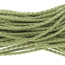 Fio Couro Ecológico Trançado Areia 4 mm 1 metro