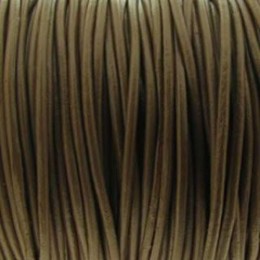 Fio de couro natural marrom 2 mm 1 metro