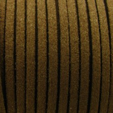Cordão de Camurça 3 mm Marrom Café 5 metros