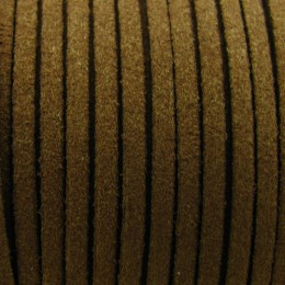 Cordão de Camurça 3 mm Marrom 5 metros
