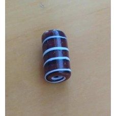 Murano 23x12 mm marron preto branco uma unidade