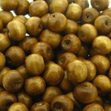 Madeira Marrom 08 mm Bola 25 g aprox. 150  unidades