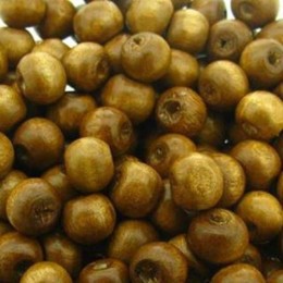 Madeira Marrom 08 mm Bola 25 g aprox. 150  unidades