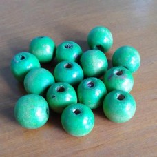 Bola 18 mm verde em madeira 10 gr