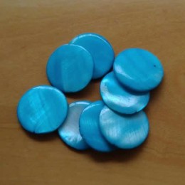 Madrepérola Azul 30 mm Fio 10  unidades
