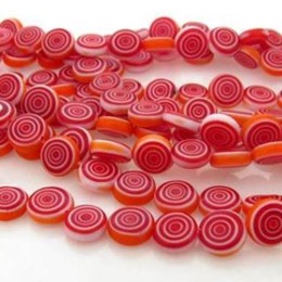 Murano Vermelho 10 mm 10  unidades