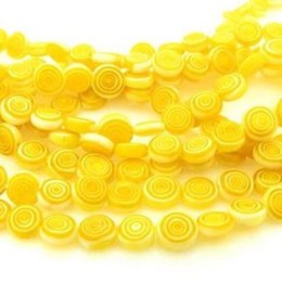 Murano Amarelo 10 mm 10  unidades