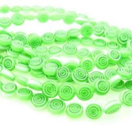 Murano Verde 10 mm 10  unidades