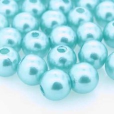 Pérola ABS verde azul 06 mm 25 g  aprox. 200  unidades