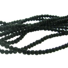 Fio de Pedra Vulcânica Bola 4 mm 1 fio aprox. 92  unidades