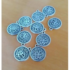 Pingente signo sagitário 20 mm níquel velho uma unidade