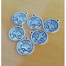 Pingente signo leão 20 mm níquel velho uma unidade