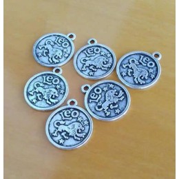 Pingente signo leão 20 mm níquel velho uma unidade