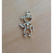 Pingente 23x11 mm Menino dourado uma unidade