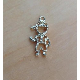 Pingente 23x11 mm Menino dourado uma unidade